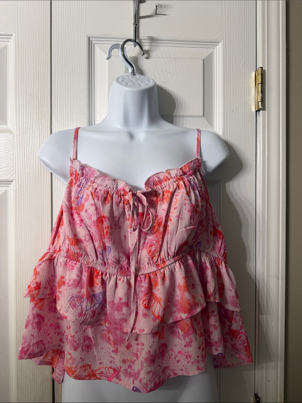 Wild Fable spaghetti strap floral crop blouse Sz Sz XXL  NWOT